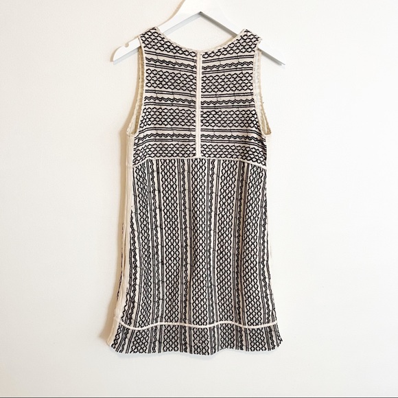 Madewell Embroidered Shift Dress Black Cream - Picture 7 of 11